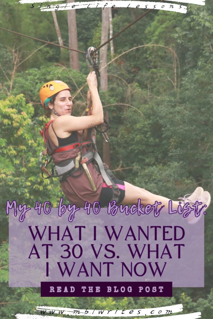 My 40 by 40 Bucket List - What I Wanted at 30 vs. What I Want Now